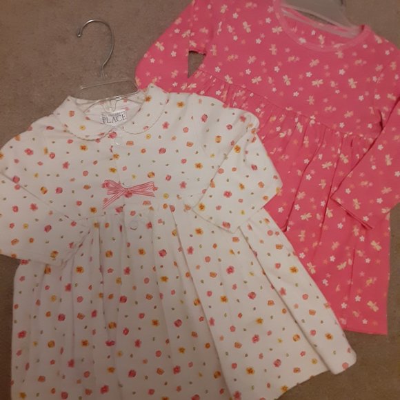 2 Long sleeve outfits Girls 12 mos